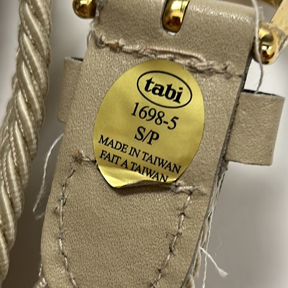 Tabi cream braided gold hardware belt size S - Picture 4 of 4